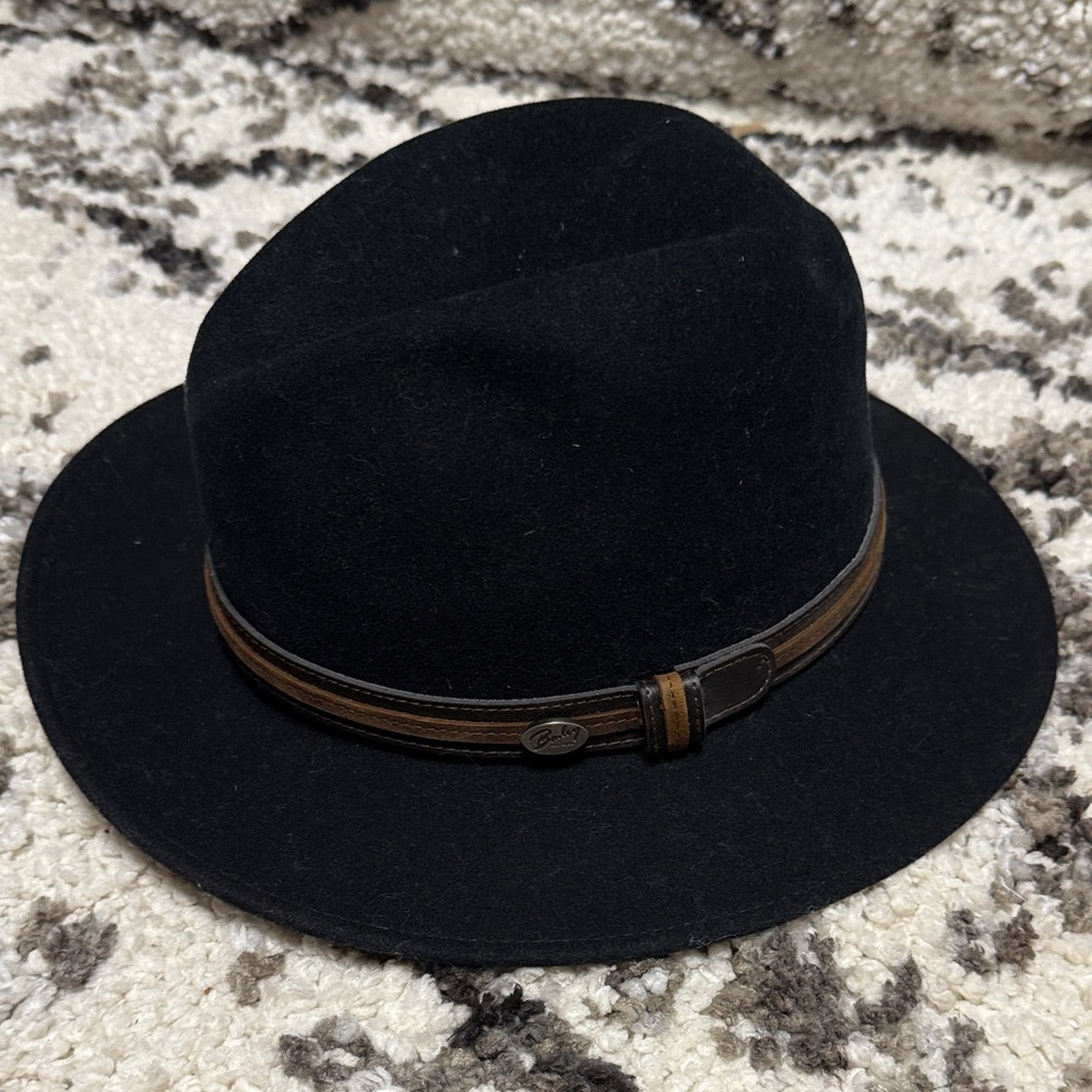 Bailey Brandt Black Hat with Brown Band